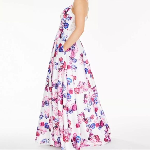 City Studio Floral Fit and Flare Gown Size 9 NWT - Picture 3 of 15